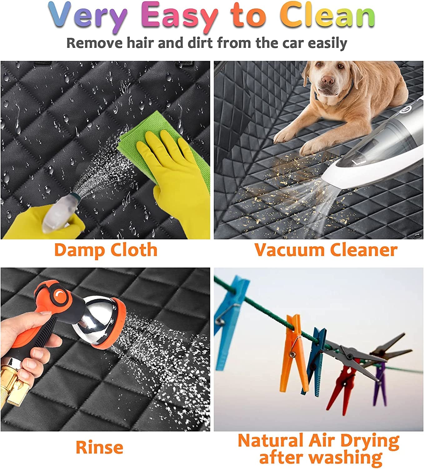 Dog Car Seat Cover for Pets 100% Waterproof Seat Cover Hammock 600D Heavy Duty Scratch Proof Nonslip Durable Soft Back Seat Covers for Cars and Suvs