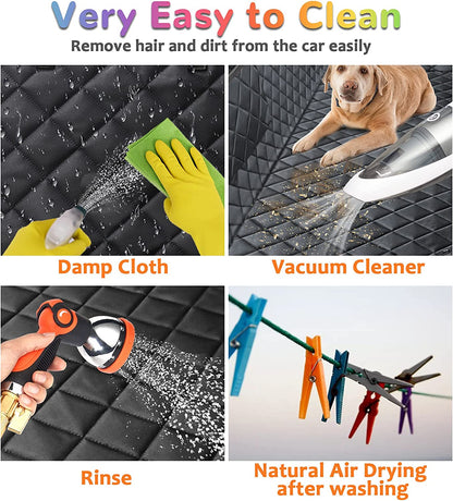 Dog Car Seat Cover for Pets 100% Waterproof Seat Cover Hammock 600D Heavy Duty Scratch Proof Nonslip Durable Soft Back Seat Covers for Cars and Suvs