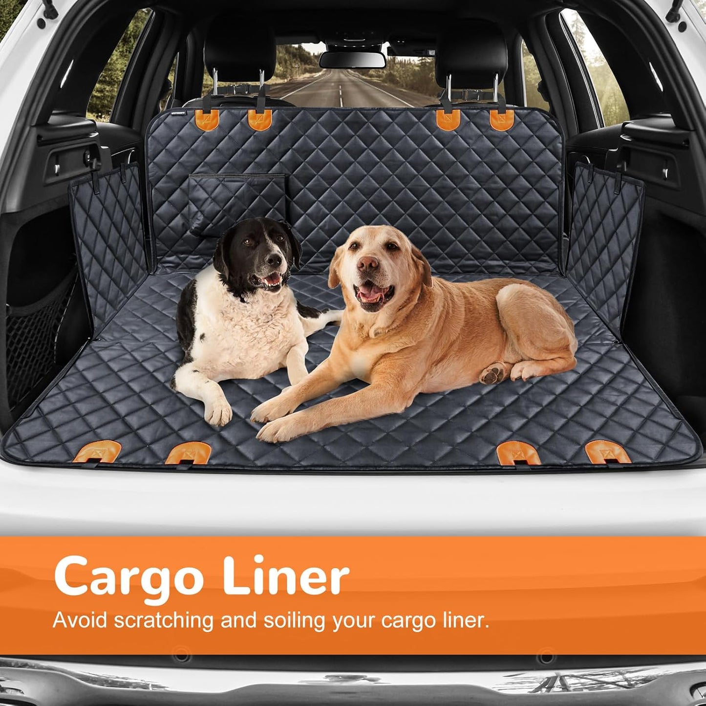 Dog Car Seat Cover for Pets 100% Waterproof Seat Cover Hammock 600D Heavy Duty Scratch Proof Nonslip Durable Soft Back Seat Covers for Cars and Suvs